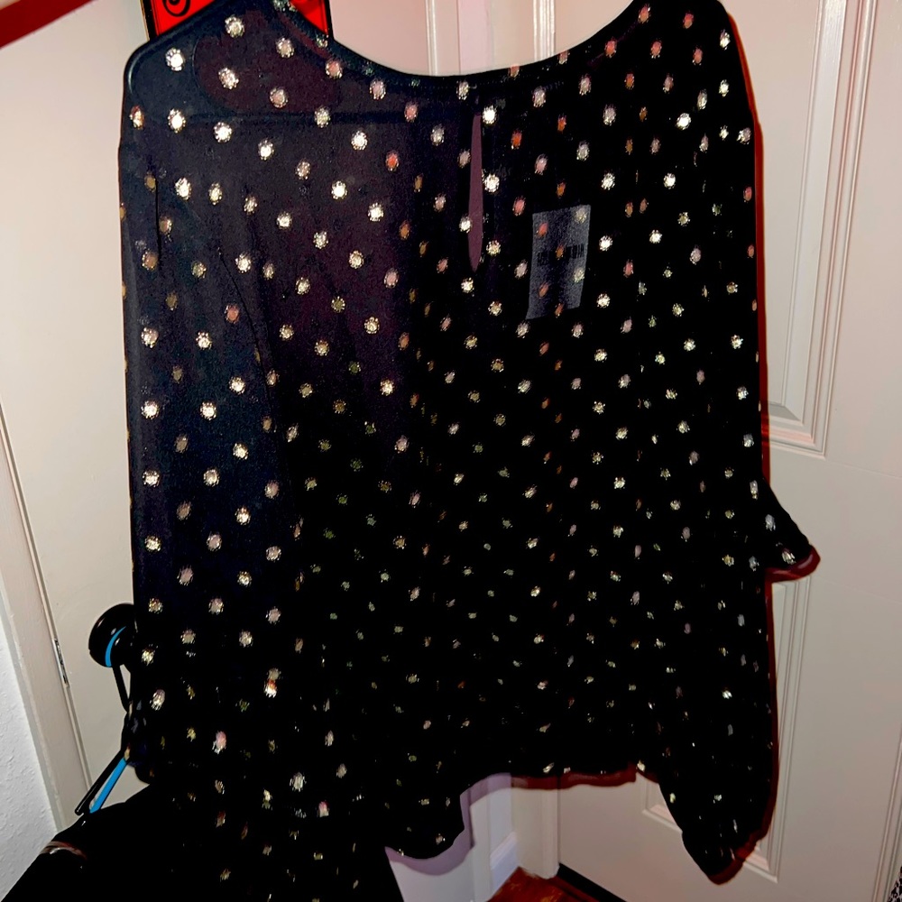 Sheer Blouse, fits like 2X